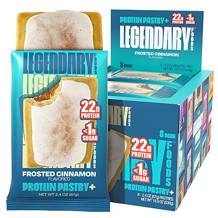 8-Count Legendary Foods Breakfast & Meal Replacement Protein Pastry (22g protein, Various Flavors) $14.99 ($1.87 each) w/ S&S + Free Shipping w/ Prime or on $35+