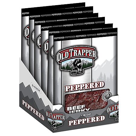 6-Pack Old Trapper Beef Jerky for $11.55!
