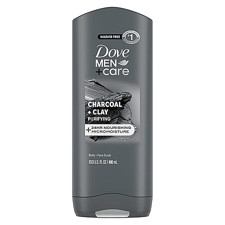 13.5-Oz Dove Men + Care Purifying Body and Face Wash (Charcoal + Clay) $2.47 w/ S&S + Free Shipping w/ Prime or on $35+