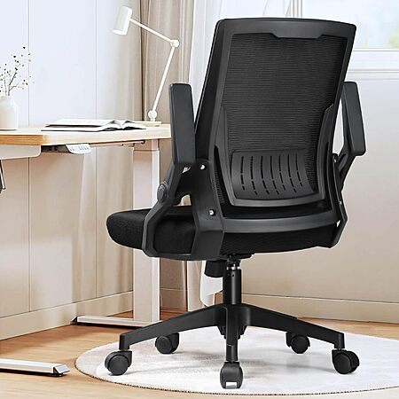 GTRACING Ergonomic Office Chair w/ Flip-up Armrests (Black) $53.95 + Free Shipping