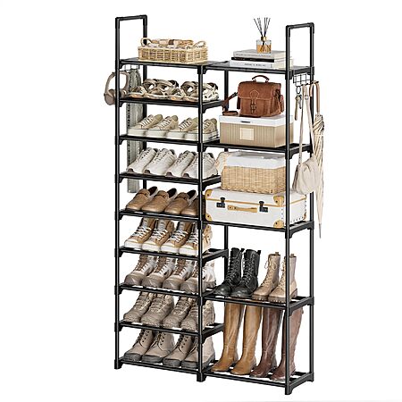 9-Tier WOWLIVE Shoe Storage Organizer Rack (Black) $26.98 + Free Shipping w/ Prime or on $35+