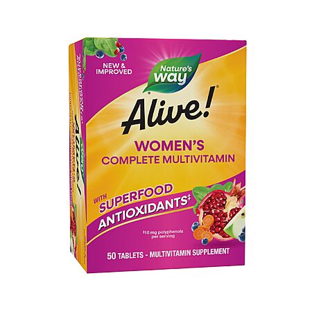 50-Count Nature's Way Alive! Women's Daily Complete Multivitamin ...