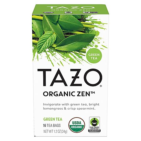 Select Accts: 16-Ct TAZO Organic Zen Caffeinated Green Tea