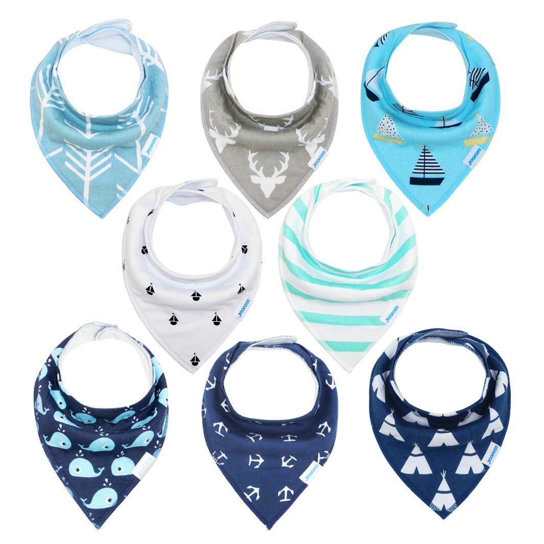 Baby Bibs 8 Pack Soft and Absorbent for Boys & Girls @ Amazon 35% off AC / Free Prime Shipping $9.79