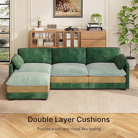 L shaped 110" couch $332.49