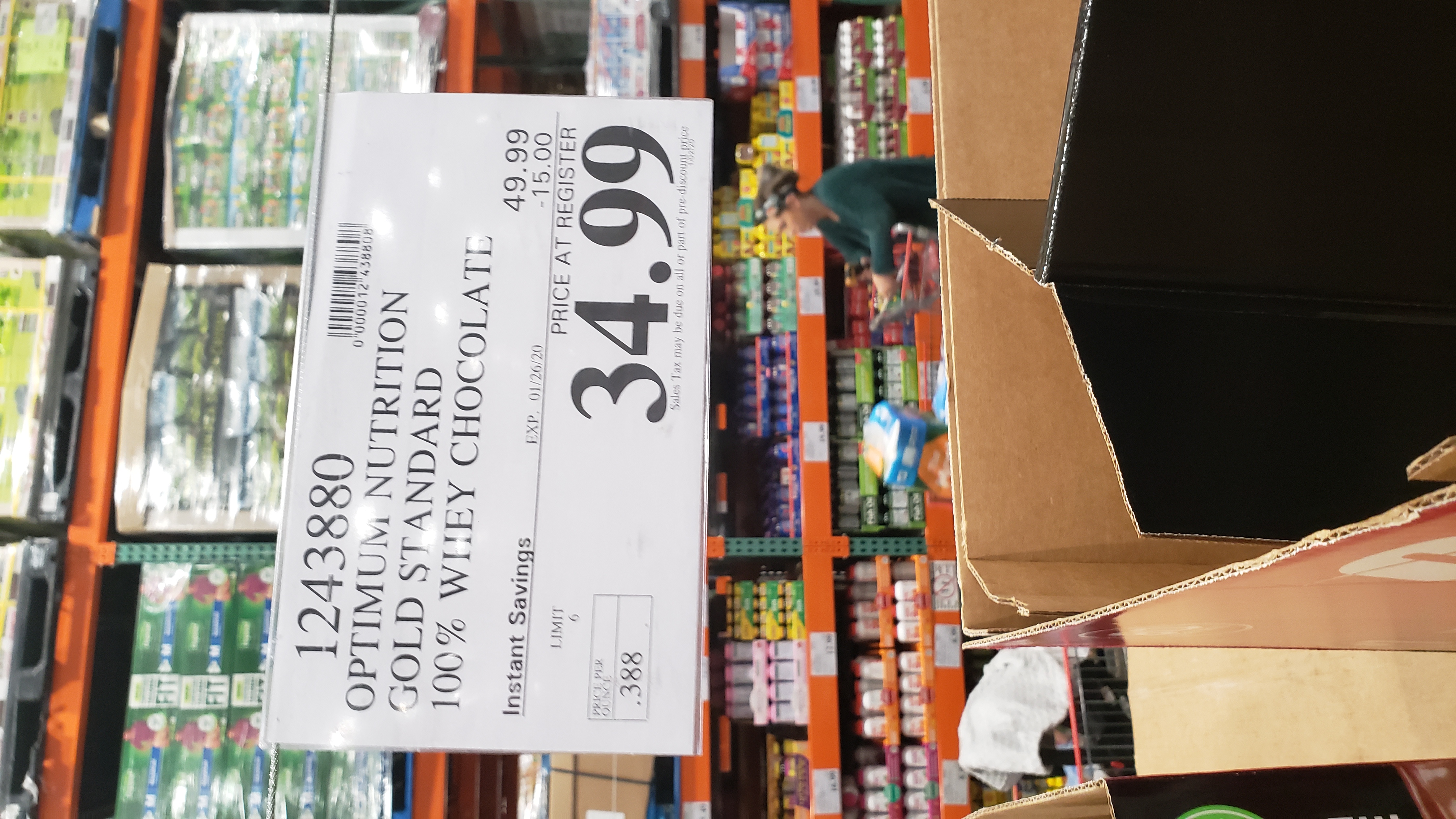 Costco B&M: Optimum Nutrition Gold Standard 100% Whey Protein Chocolate, 80 Servings, 5.64lbs $34.99