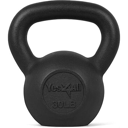 YMMV $9.99 30-LB Yes4All Cast Iron Kettlebell Free Shipping w/ Prime or on $35+
