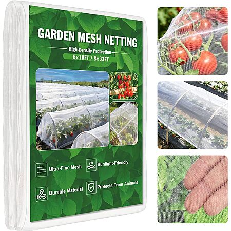 [Prime] FEED GARDEN 8'x33' Ultra-Fine Mesh PE Garden Netting $12.99 + Free Shipping