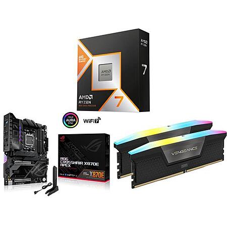 CPU MOBO RAM Bundle - AMD Ryzen 7 9800X3D Bundle with ASUS ROG ...
