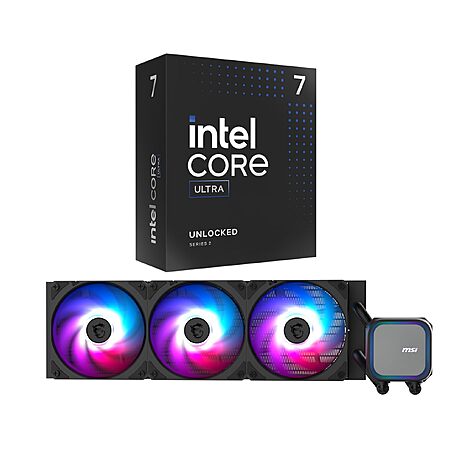 Intel Core Ultra 7 265K boxed CPU + MSI MAG Coreliquid A13 360 - AIO ARGB CPU Liquid Cooler