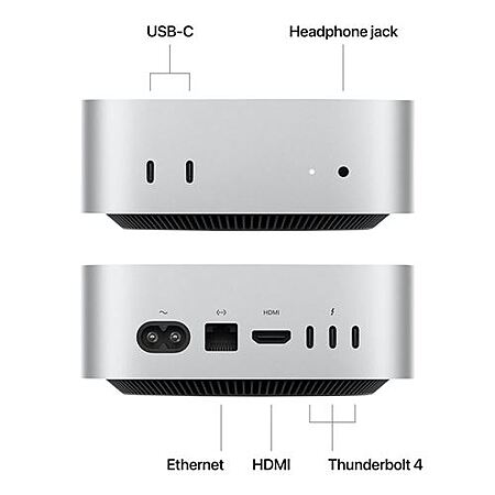 Apple Mac mini MU9D3LL/A (Late 2024) Desktop Computer; Apple M4 10-Core CPU; 16GB Unified Memory; 256GB Solid State Drive; - $450