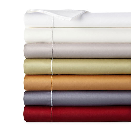 JCPenney Home 400tc 100% Cotton Wrinkle Guard Sheet Set: Full $24.74, Queen $30.74