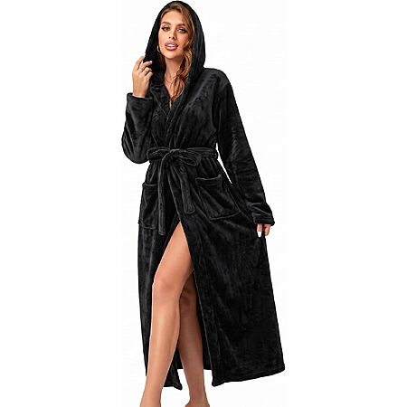 RONGTAI Women's Plush Hooded Bathrobe (Various) from