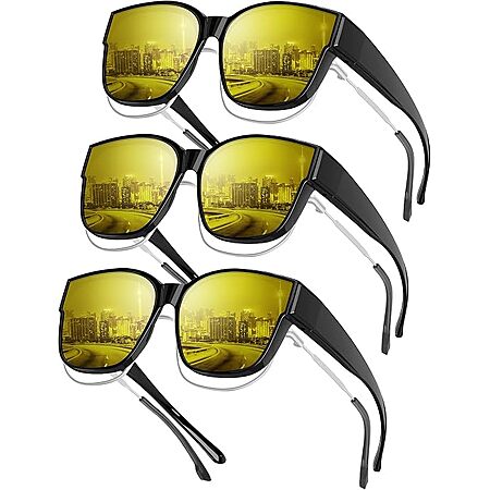 KALIYADI Polarized Anti-Glare Night Vision Fit-Over Glasses