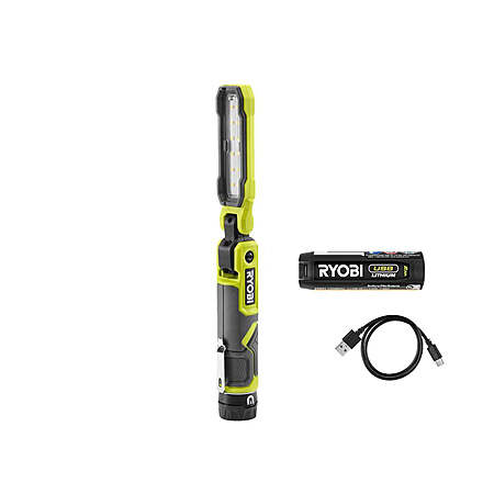 Factory Blemished: Ryobi USB Lithium 550-Lumen LED Inspection Light Kit ...
