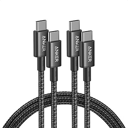2-Pk 6' Anker 100W USB-C to USB-C Fast Charging Cables $10