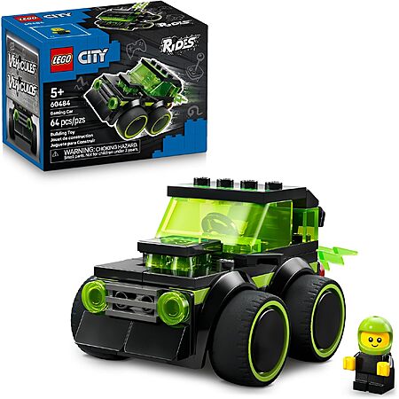 64-Pc LEGO City Rides Gaming Race Car Building Toy $6