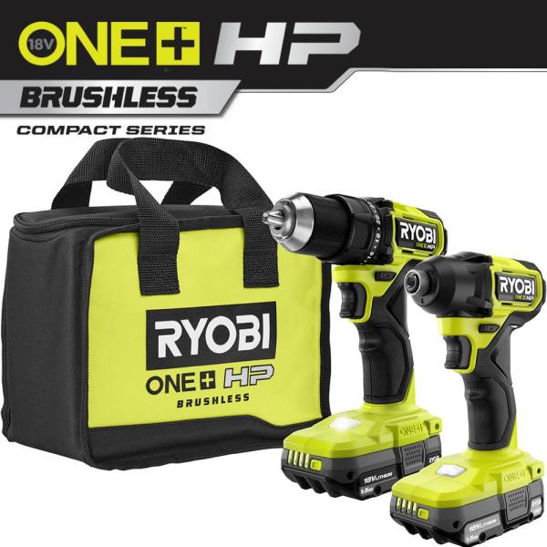 ONE+ HP 18V Brushless Cordless Compact 1/2 in. Drill and Impact Driver Kit $139