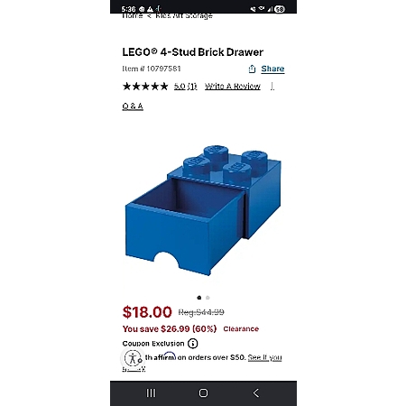 Lego storage clearance at Michael's - 2026-05-12