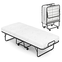 Costway Cot Size Folding Bed w/ Memory Foam Mattress & Metal Frame $143 + Free Shipping