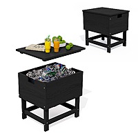 JUSTLET Outdoor 2-Gallon Ice Cooler Table (Black) $55 + Free Shipping
