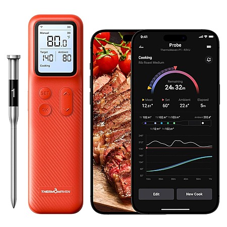 ThermoMaven P1 Wireless Meat Thermometer $20 + FS w/ Prime or orders $35+