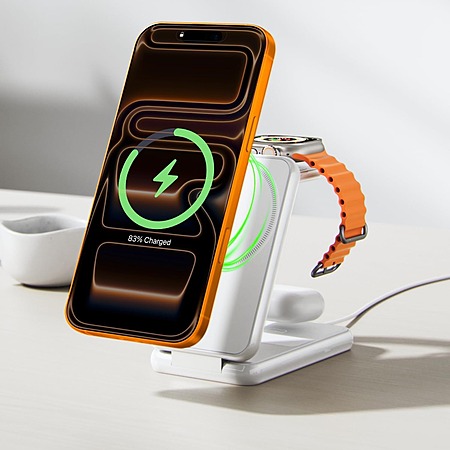 iVANKY 15W Fast 3-in-1 Foldable Wireless Charging Station for Apple Devices $13 + Free Shipping w/ Prime or $35+ Orders