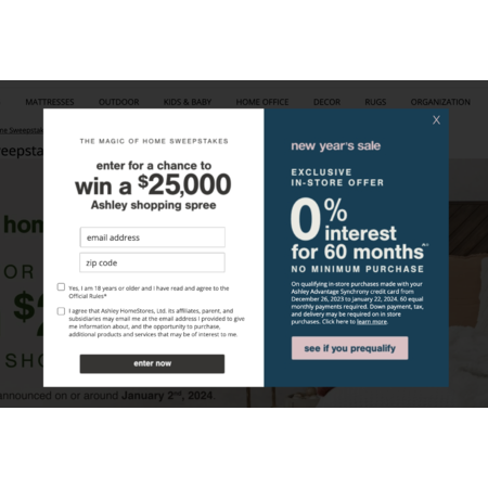 Free $25 off $100 Coupon to Ashley Furniture with SMS Opt-in! Code Exp ...