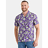 Beetlejuice Men's and Big Men's Print Button-Up Cotton Shirt with Short Sleeves, Sizes XS-3XL $7.31