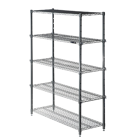 5-Tier 52" x 18" x 72" CleverMade EASE Storage Easy Adjust Wire Shelving Unit $68 + Free Shipping