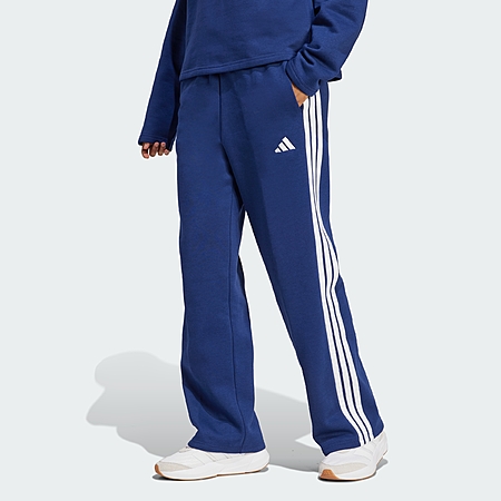adidas women Essentials 3-Stripes Open-Hem Fleece Pants $14