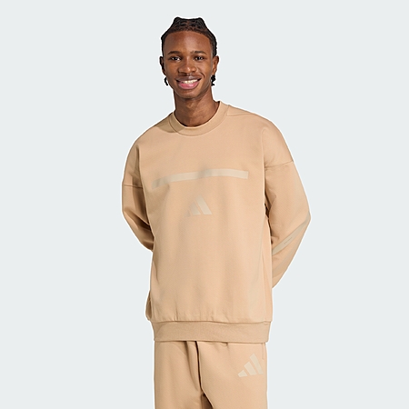 adidas men New adidas Z.N.E. Sweatshirt (Warm Sandstone) $20