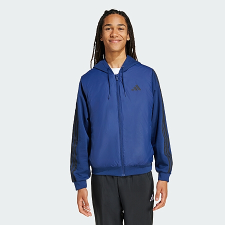 adidas men Essentials CLIMAWARM 3-Stripes Insulated Hooded Hybrid Jacket $29.6