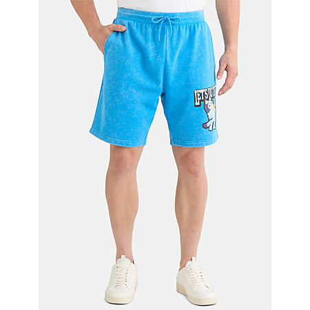 Bluey Men's and Big Men's Graphic Fleece Shorts, 9" Inseam, Sizes S-3XL from $5.92