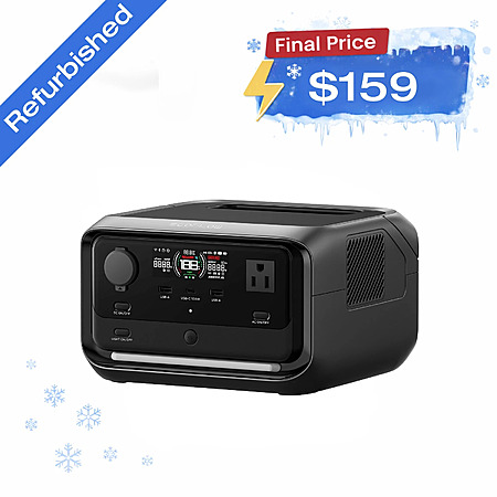 Certified Refurbished: EcoFlow River 3 Plus 286Wh LiFePO4 Portable Power Station $159