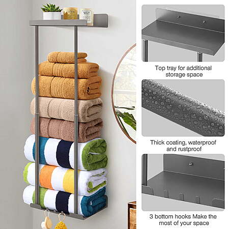 Livhil Wall Towel Rack for Rolled Towels $22.99