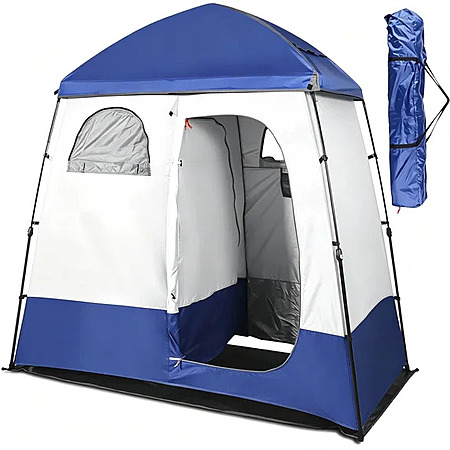 87'' × 47" × 87'' GVDV 2-Room Privacy Shower Tent w/ Carrying Bag $44 + Free S&H