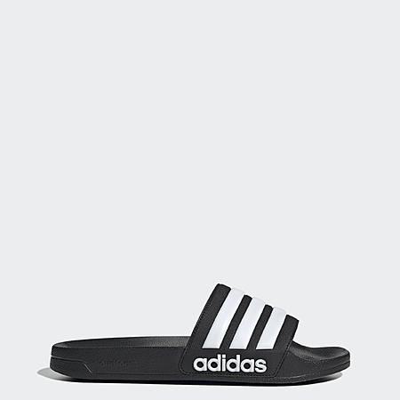 adidas Men's Adilette Shower Slides (Core Black / Cloud White) $9.60 + Free S&H