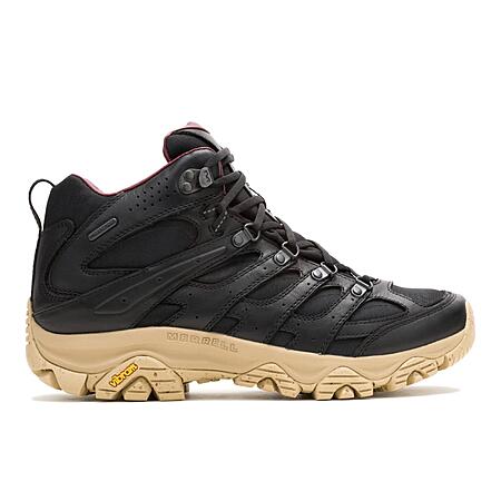 Men's Moab 3 Luxe Leather Mid Waterproof Boots (Black/Tan) $78 + Free S/H
