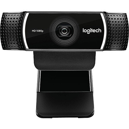 Refurbished Good: Logitech C922 Pro Stream Full HD 1080p USB Webcam, Black