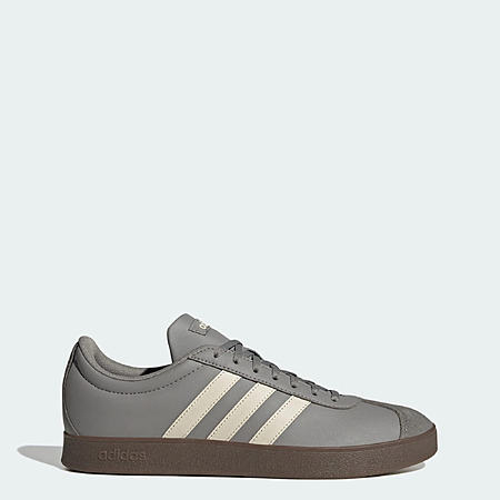adidas men VL Court Base Shoes (Charcoal Solid Grey / Alumina / Grey Four)