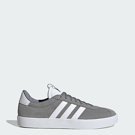 adidas men VL Court 3.0 Shoes (Limited Sizes, Grey Three / Cloud White / Cloud White)