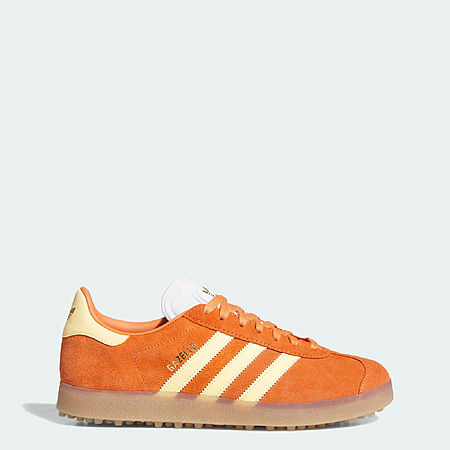 adidas men Gazelle Spikeless Golf Shoes (Dusky Orange / Ice Tangerine / Cloud White)