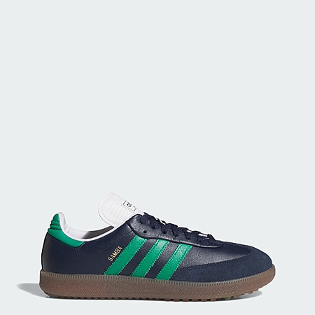 adidas men Samba Spikeless Golf Shoes (Night Indigo / Court Green / Cloud White)