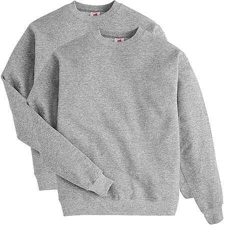 Prime Members: 2-Pack Hanes Men's EcoSmart Fleece Sweatshirt