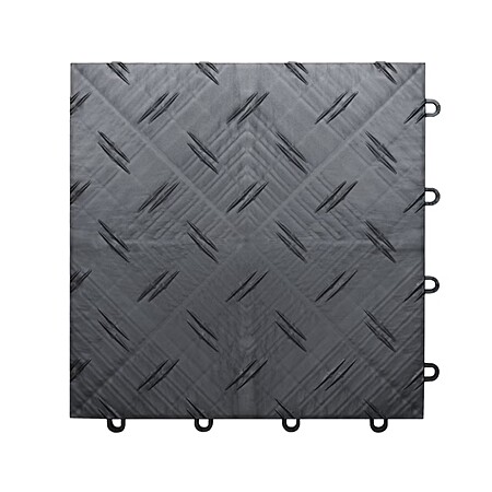 MotoFloor Modular Garage Flooring Tiles 48 Sq Ft per Box 1' x 1' Tiles (Charcoal, Alloy, Black & Alloy, Black & White)
