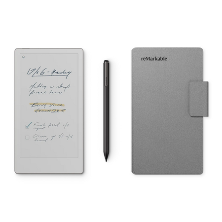 [New User] Refurbished reMarkable Paper Pro Move Bundle w/ Marker Plus Pen and Gray Polymer Weave Folio Cover $380 for non-new user