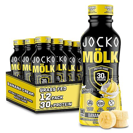 Jocko Mölk 30g Grass Fed Protein Shakes – 30% off with S&S + Brand Promotion $31.5