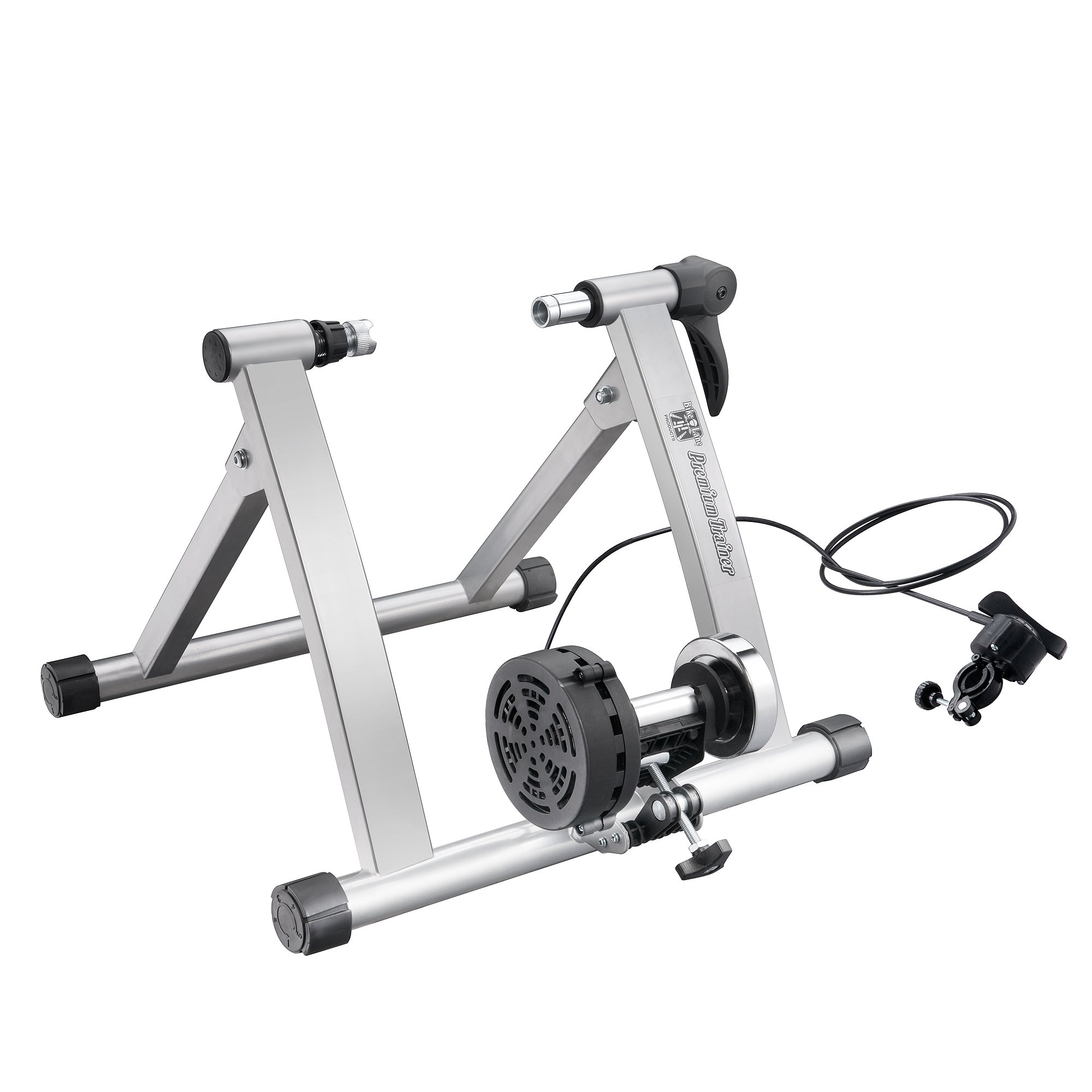 Indoor Bike Trainer – Convert Mountain, Road, or Beach Bicycle into a Stationary Exercise Bike for Indoor Riding All Year Round by Bike Lane (Silver) $27.95
