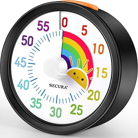 Secura 60-Minute Visual Timer for Kids, Classroom Countdown Timer with ...
